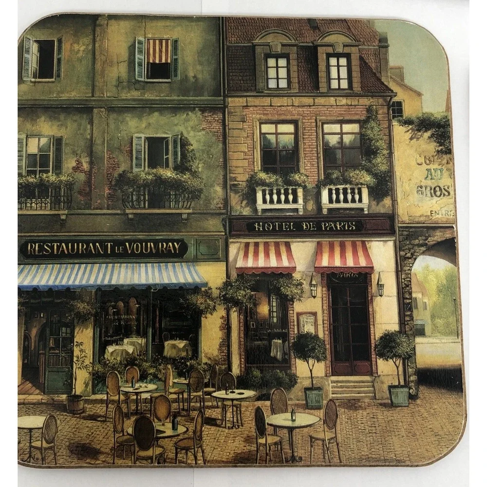 8 Vintage‎ French Landmarks Coasters Pimpernel Made In England